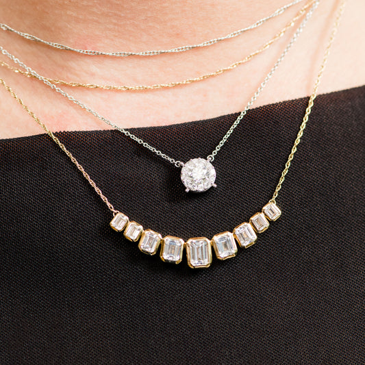 Maximalist Round Solitaire Diamond Pendant