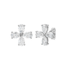 Amorati Diamond Flower Stud Earrings