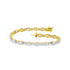 Oval & Round 10-Carat Diamond Tennis Bracelet