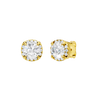 Aurelia 2-Carat Round Hidden Halo Studs