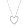 Petite Open Heart Diamond Necklace