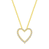 Petite Open Heart Diamond Necklace