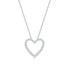 Petite Open Heart Diamond Necklace