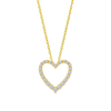 Petite Open Heart Diamond Necklace
