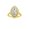 Solstice: Marquise, Plain, Double Halo