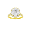 Solstice: Elongated Cushion, Prong, Halo