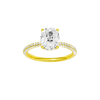 Alight: Elongated Cushion, Pavé, Hidden Halo
