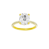 Alight: Elongated Cushion, Pavé, Hidden Halo
