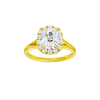 Solstice: Elongated Cushion, Plain, Halo