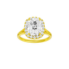 Solstice: Elongated Cushion, Plain, Halo