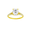 Solstice: Elongated Cushion, Prong, Hidden Halo