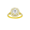 Solstice: Elongated Cushion, Prong, Double Halo