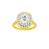 Solstice: Elongated Cushion, Prong, Double Halo