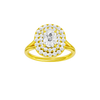 Solstice: Elongated Cushion, Plain, Double Halo