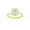 Alight: Elongated Cushion, Prong, Halo