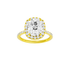 Alight: Elongated Cushion, Prong, Halo