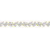 Front view of a marquise-cut diamond tennis bracelet in yellow gold, featuring a continuous row of marquise diamonds set in a sleek, articulated design.