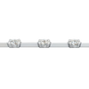 A close-up side view of a 14K white gold tennis bracelet, showing the line of square-cut diamonds and their setting.
