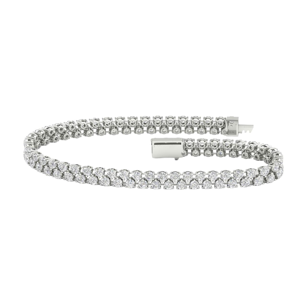 Petite 6-Carat Cluster Diamond Tennis Bracelet