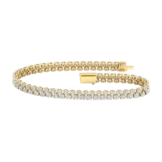 Petite 6-Carat Cluster Diamond Tennis Bracelet