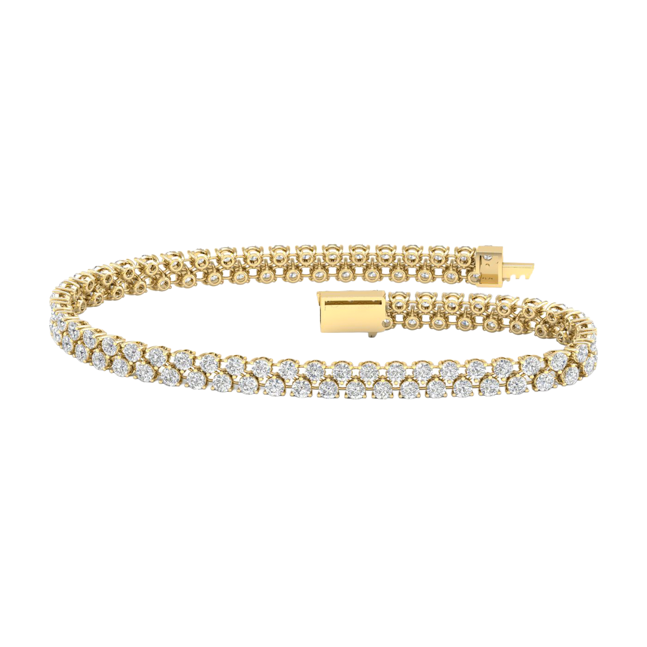 Petite 6-Carat Cluster Diamond Tennis Bracelet