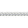 A close-up side view of a 14K white gold bracelet, showing a continuous double line of square-cut diamonds.