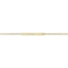 A close-up side view of the 14K yellow gold lab grown diamond tennis bracelet, detailing the low-profile setting.