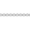 A close-up view of the 14K yellow gold cup set F VS diamond bracelet, detailing the brilliance of the stones and setting.