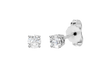 Amorati 1.0 cttw Bold Power Studs, this angled view of white gold round diamond stud earrings highlighting diamond brilliance, prong detail, and polished metal finish.