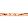 A bold, high-polish 14k rose gold statement bangle by Amorati featuring scattered star and geometric insets with shimmering round-cut lab-grown diamonds. Amorati’s signature F O U R T E E N T H Collection