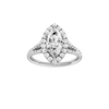 A front view of the Marquise cut diamond engagement ring in platinum with a prong band and solitaire setting