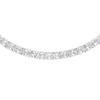 A close-up detail of the continuous diamond setting on the 14K white gold Tennis Necklace Zenith.