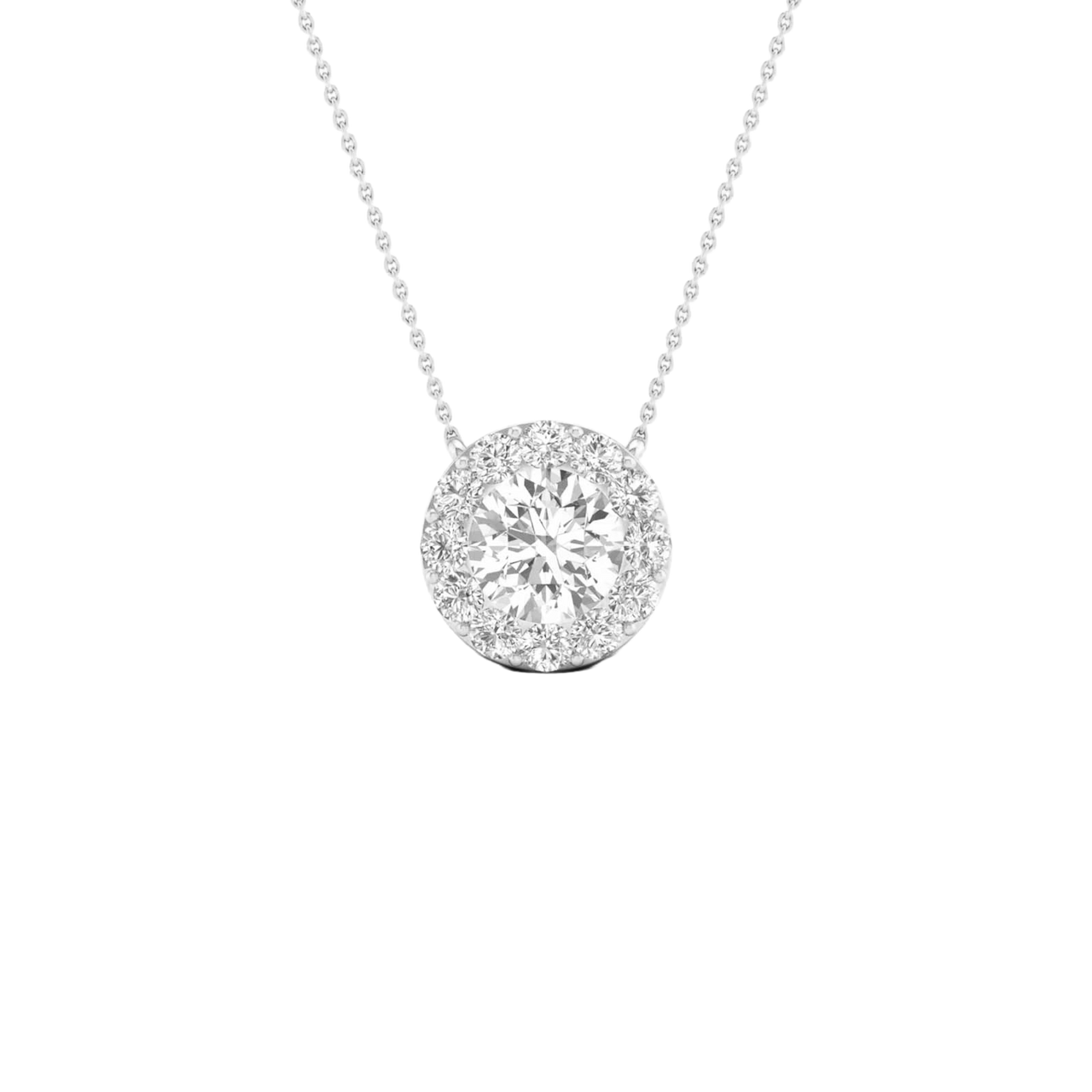 Maximalist Round Solitaire Diamond Pendant