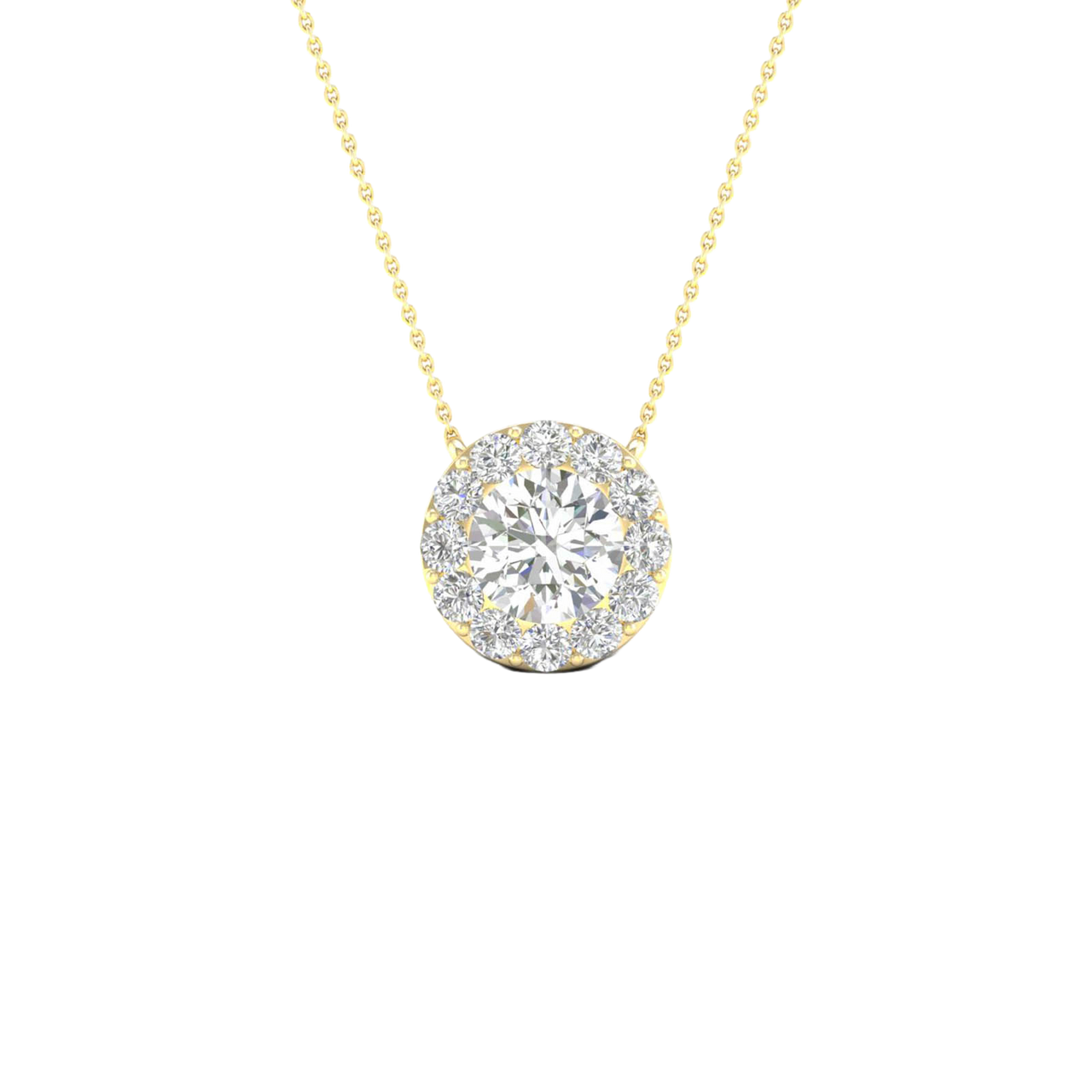 Maximalist Round Solitaire Diamond Pendant