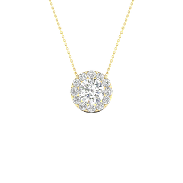 Maximalist Round Solitaire Diamond Pendant
