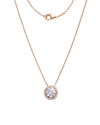 Front view showing the high-polish yellow gold setting of The Amorati L'Unico Solitaire bold diamond pendant.