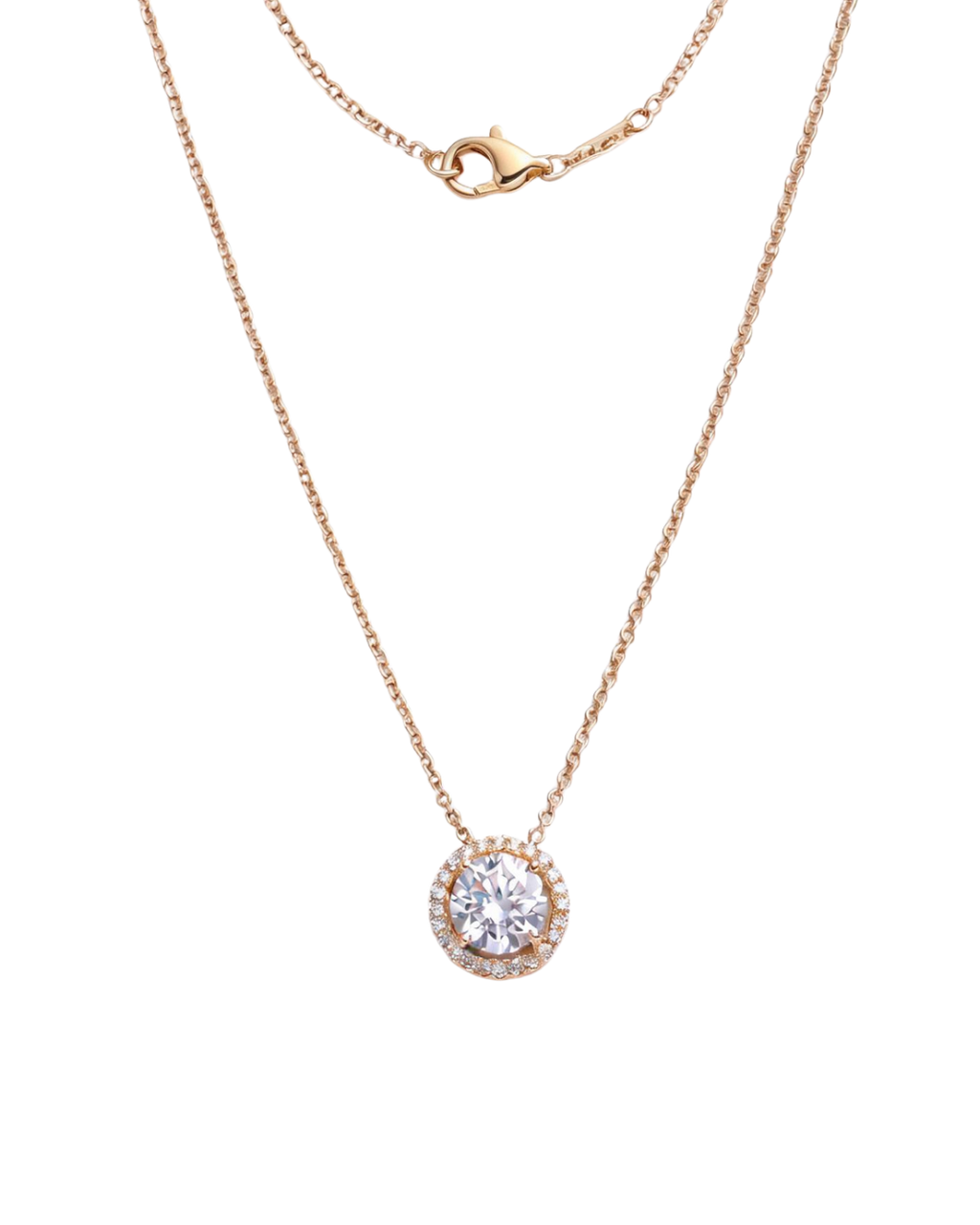 Front view showing the high-polish yellow gold setting of The Amorati L'Unico Solitaire bold diamond pendant.