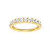 A sophisticated 14k yellow gold wedding band featuring 0.75 total carats of round-cut lab-grown diamonds in a classic 2/3 eternity setting.
