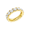 A magnificent 14k yellow gold eternity band featuring a continuous circle of 4.0 total carats of brilliant round-cut lab-grown diamonds