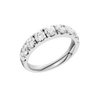 A modern 14k white gold channel-set ring showcasing a continuous row of premium round-cut lab-grown diamonds.