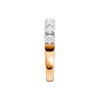 A side-profile view of a 14K rose gold ring, showing the elevated setting of the diamonds.