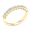 A sophisticated 14k yellow gold wedding band featuring 0.75 total carats of round-cut lab-grown diamonds in a classic half eternity setting.