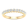 A sophisticated 14k yellow gold wedding band featuring 0.75 total carats of round-cut lab-grown diamonds in a classic half eternity setting.