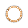 A  front-profile view of a 14K rose gold eternity band, showcasing the elevated settings of the oval jewels.