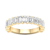 A breathtaking 14k yellow gold 2/3 eternity wedding band featuring 3.0 total carats of shimmering emerald-cut lab-grown diamonds.