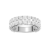 A breathtaking 14k yellow gold full eternity band featuring two rows of shimmering round-cut lab-grown diamonds totaling 3.0 carats.