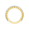 A breathtaking 14k yellow gold full eternity band featuring two rows of shimmering round-cut lab-grown diamonds totaling 3.0 carats.