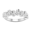 A brilliant 14k white gold anniversary band showcasing a continuous row of premium 2.0cttw oval-cut lab-grown diamonds.