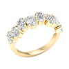 A sophisticated 14k yellow gold 2/3 eternity wedding band featuring 2.0 total carats of shimmering oval-cut lab-grown diamonds.