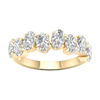 A sophisticated 14k yellow gold 2/3 eternity wedding band featuring 2.0 total carats of shimmering oval-cut lab-grown diamonds.
